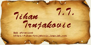 Tihan Trnjaković vizit kartica
